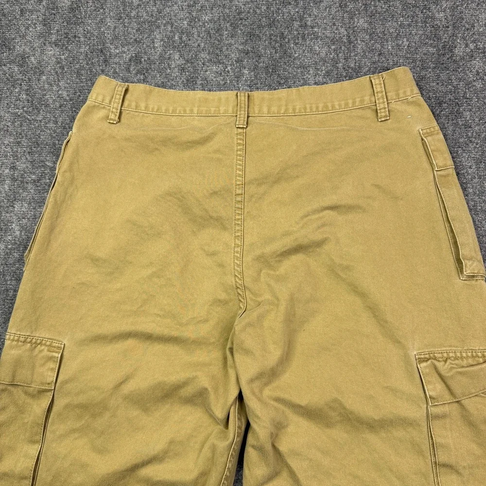 Vintage Levis Mens Cargo Pants 36x34 Khaki Canvas Baggy Relaxed Skater Y2K
